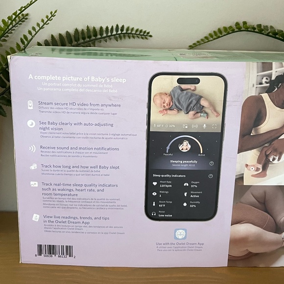 Owlet Dream Duo (Gen 2) - Smart Baby Monitor Bundle with Sock & Cam 2 HD - Picture 2 of 6